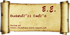 Budaházi Emőd névjegykártya